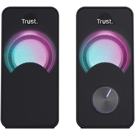 Trust Aries kompakt 2.0 højttalersæt med RGB PC højttaler (sort)