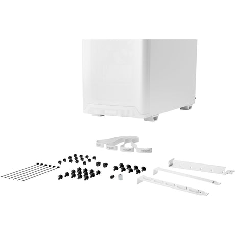 Vær stille! ren base 501 lx midi tårnhus (hvid | 2x USB-A | 1x USB-C | RGB | hærdet glas)