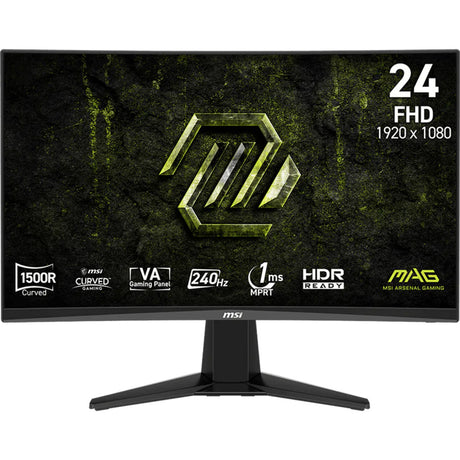 Msi mag 245c x24 23.6 buet gamingskærm (sort, 2x HDMI, skærmport, 240 Hz)