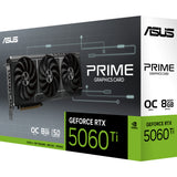 Asus Prime GeForce RTX 5060 Ti OC 8G grafikkort (3x Display Port, 1x HDMI)