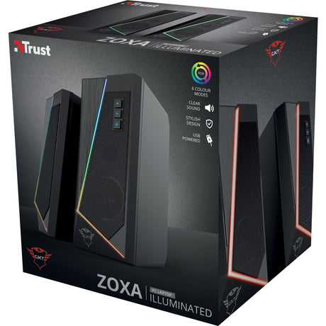 Trust GXT 609 Zoxa RGB-belyst højttalersæt PC-højttaler (sort, RGB LED)