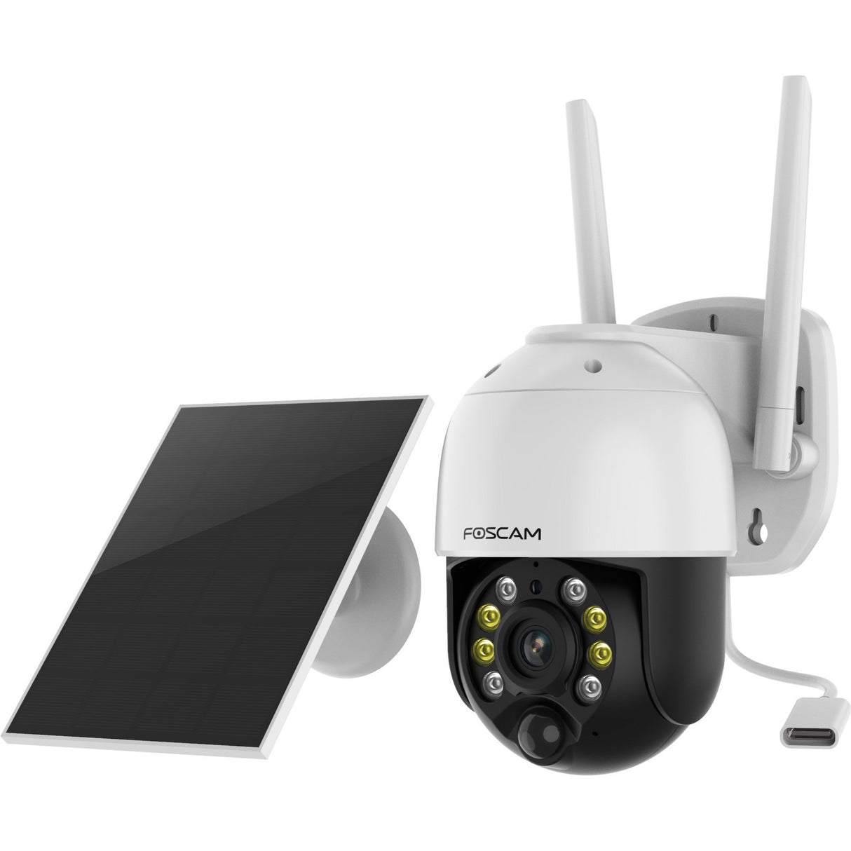 Foscam b4, 100 % trådløst 2k 4mp pan tilt batterikamera (hvid)