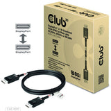 Club 3D DisplayPort 2.1 Vesa DP80 certificeret kabel han-han (sort, 1,2 meter, 4K 240Hz, 8K 60Hz, 80Gbps)