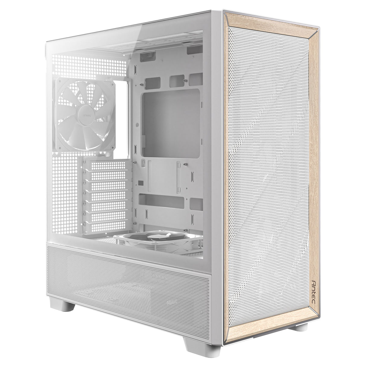 Antec flux midi tårnhus (hvid | 2x USB-A | 1x USB-C | hærdet glas)