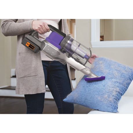 Black+decker 36v 4-i-1 power-serien ekstrem pet stick støvsuger (lilla)