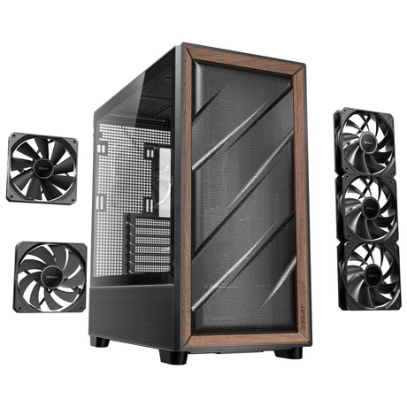 Antec Flux Midi Tower-hus (sort | 2x USB-A | 1x USB-C | hærdet glas)