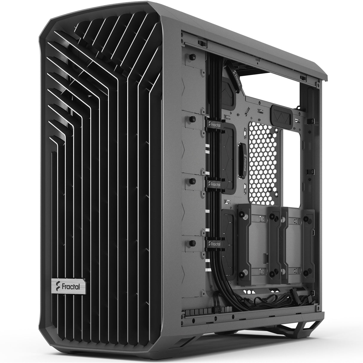 Fractal design torrent grå tg lys tonet midi tårnhus (grå | 2x USB-A | 1x USB-C | hærdet glas)