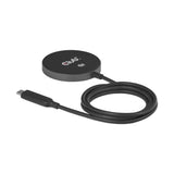 Club 3d cac-3027 qi2 25w draadloze oplader (zwart, qi-gecertificeerd, magsafe-compatibel, magnetisch pad)