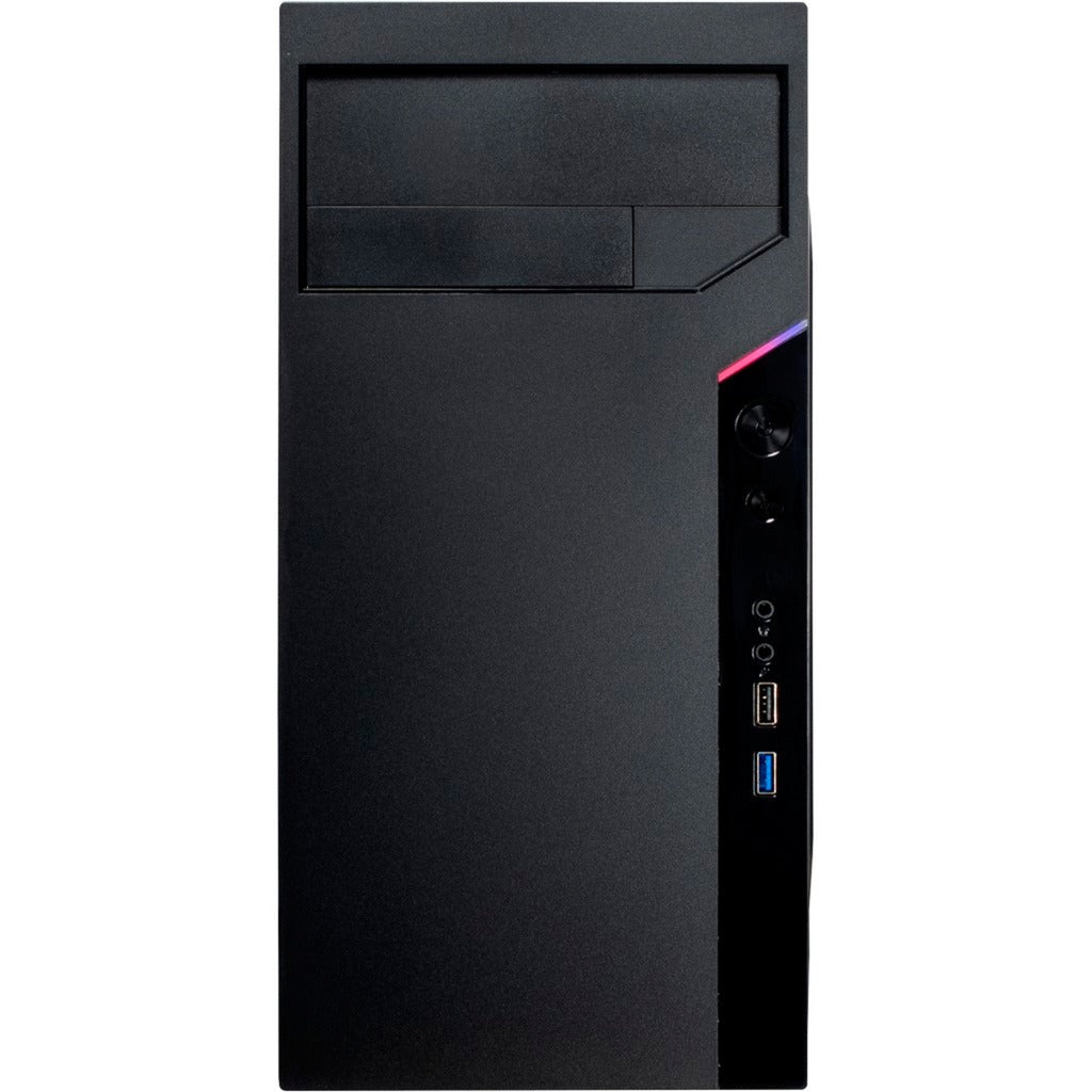 Inter-tech it-6505 reto mini tårnhus (sort | 2x USB-A)