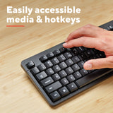 Trust Ody II trådløst tastatur (sort, EU-layout (QWERTY), membran, lydløst)