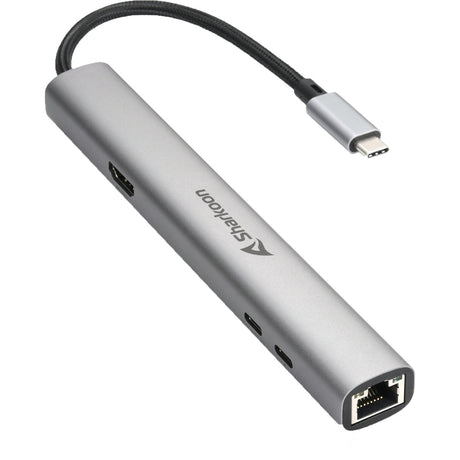 Sharkoon officepal combo adapter dockingstation (grå)
