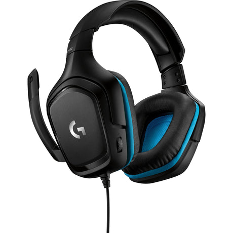 Logitech G432 7.1 Surround Sound Wired Over-Ear Gaming Headset (Sort Blå, PC, Playstation 4, Playstation 5, Xbox One, Xbox Series X|S, Nintendo Switch)