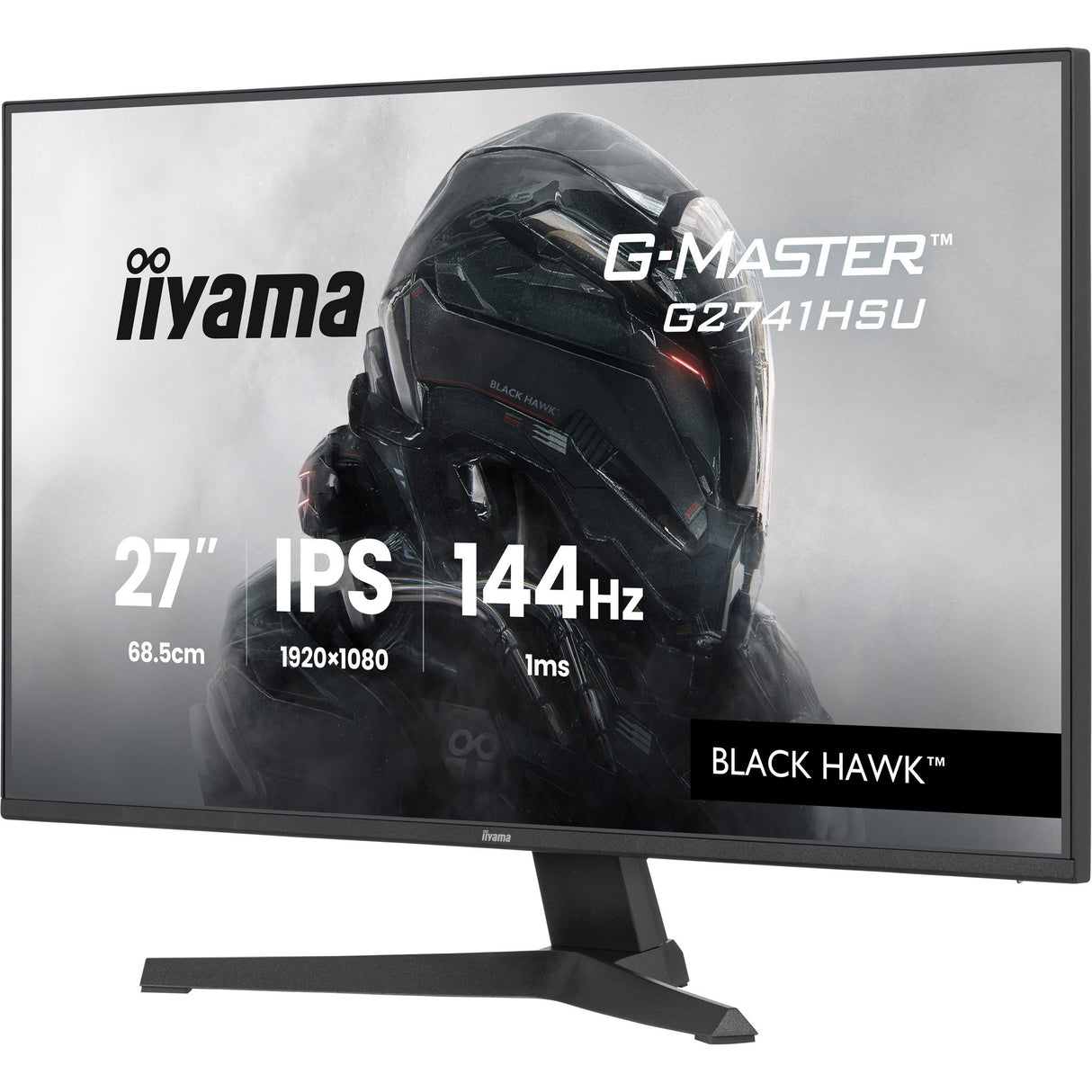 Iiyama G-Master Black Hawk G2741HSU-B1 27 spilleskærm (sort, HDMI, skærmport, 2x USB-A, USB-B, 144 Hz)