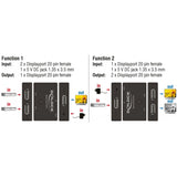 Delock displayport 2 - 1 switch tovejs 4k 60 hz displayport switch (sort)