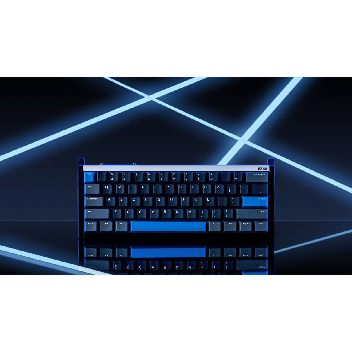 Iqunix ez60 magnetisk switch gaming tastatur (sort, us layout (qwerty), gateron magnetisk jade gaming, 60%, rgb, double shot pbt keycaps)