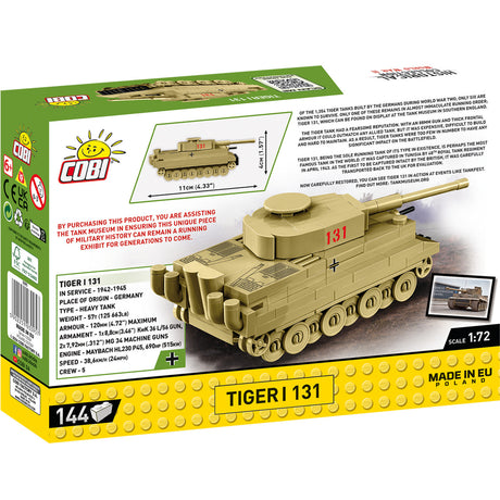 Cobi tiger i 131 constructiespeelgoed (schaal 1:72)