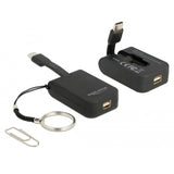 Delock USB-C > mini display port adapter nøglering (sort, 4k 60hz)