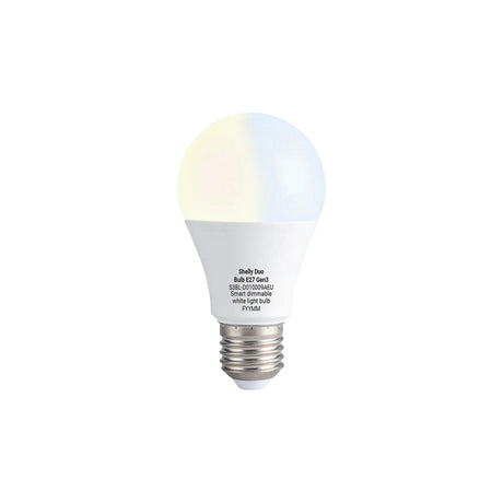Shelly duo pære e27 gen3 LED-lampe (hvid, 2700-6500k, WiFi, Bluetooth, dæmpbar)