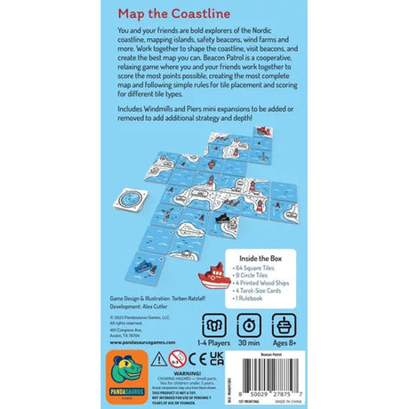 Pandasaurus spil beacon patrulje - brætspil - samarbejds- og solospil - Engelsk
