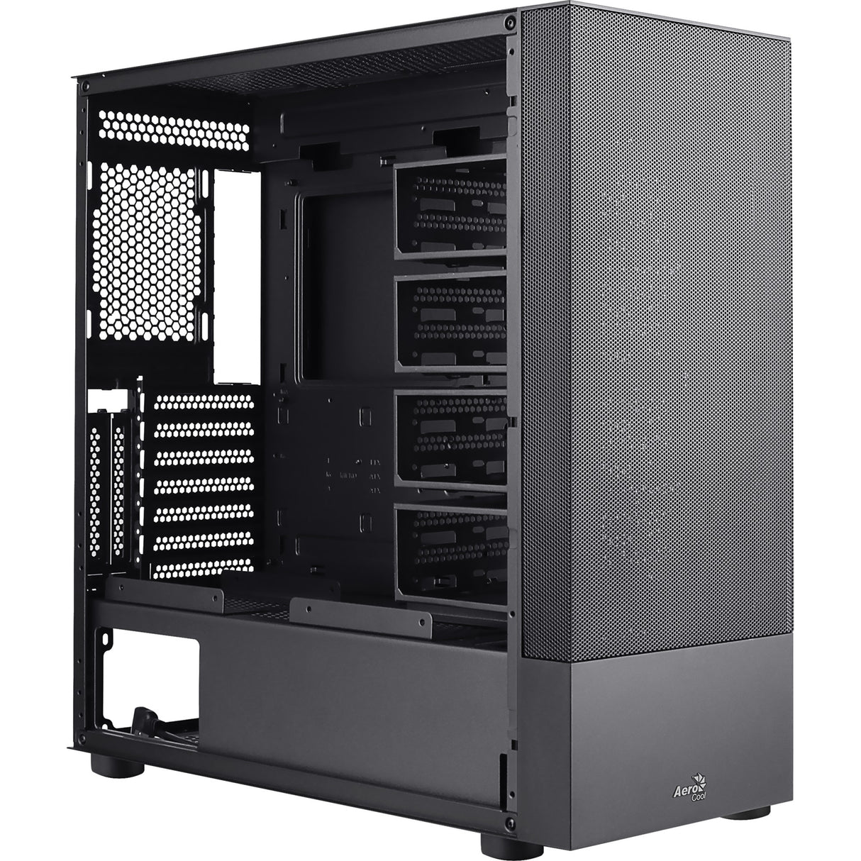 Aerocool cipher s-bk-v1 midi tårnhus (sort | 3x USB-A)