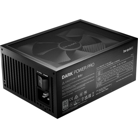 Vær stille! dark power pro 13 modulær 1600 watt strømforsyning (sort, 2x 12v-2x6, 6x pcie)