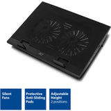 Act connectivity laptop stativ, med blæser, højdejusterbar i 2 positioner (sort, 4-ports USB 2.0 hub)