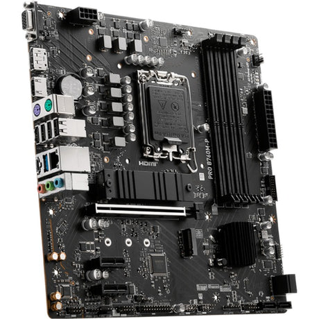 MSI Pro B760M-P Socket 1700 bundkort (sort, RAID, GB-LAN, lyd, µATX)