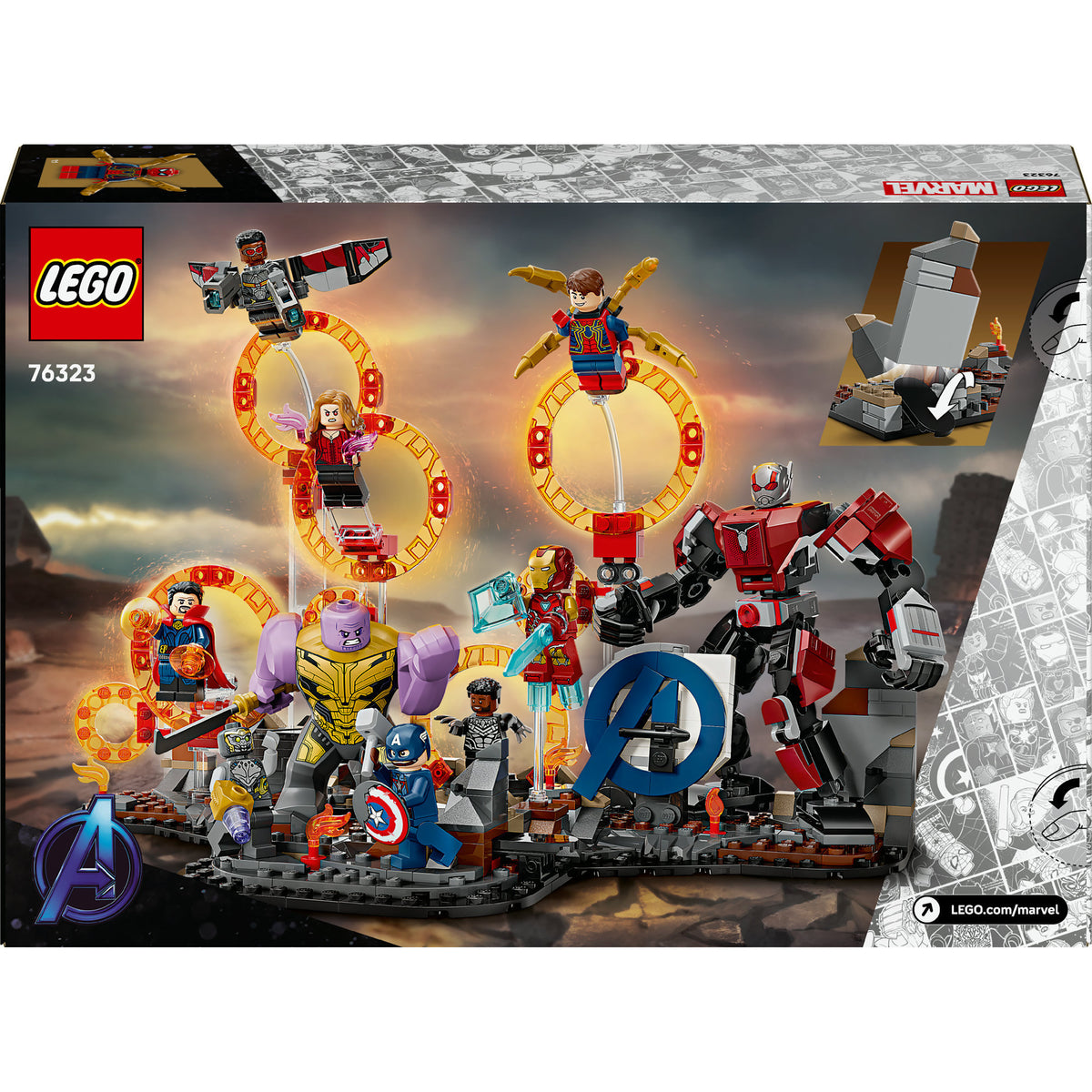 Lego ® marvel avengers: slutspillets sidste kampbyggesæt - 76323