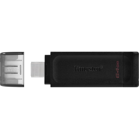 Kingston data traveler 70 64 GB USB-stick (sort, dt70 64 GB, USB-C 3.2 gen 1)