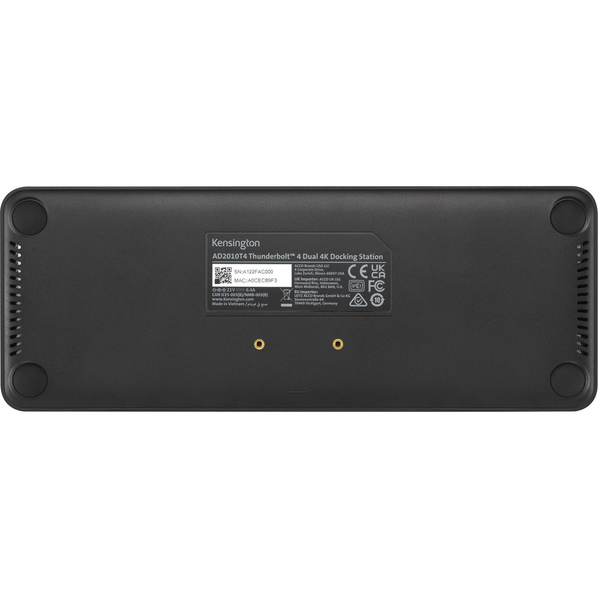 Kensington SD5760t dockingstation (sølvsort, Thunderbolt 4, USB-C, USB-A, HDMI, PD)