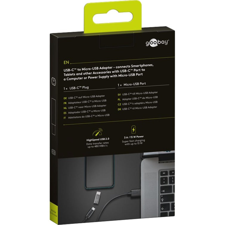 Goobay USB-C til mikro-USB adapter (grå)