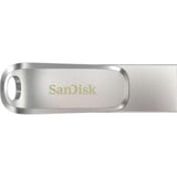 Sandisk ultra dual drive luksus 256 GB USB-stick (sølv, USB-A 3.2 gen 1, USB-C 3.2 gen 1)