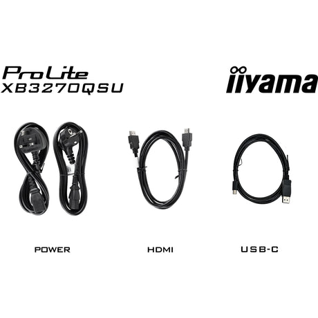 Iiyama prolite xb3270qsu-b1 31.5 skærm (sort, HDMI, skærmport, 3x USB-A, USB-B)