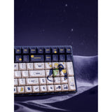 Iqunix F97 Starry Tryst RGB mekanisk gaming-tastatur (mørkeblåt, amerikansk layout (QWERTY), Iqunix silent rose, 96 %, RGB LED'er, hot-swappable, PBT, 2,4GHz | Bluetooth 5.1 | USB-C)