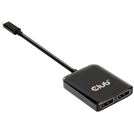Club 3D USB 3.2 Gen2 Type-C (DP Alt-Mode) til DisplayPort Dual Monitor 4K60Hz M F MST Hub DisplayPort Splitter (sort)
