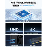 Terramaster f4-425 nas (sort, 1x 2,5 GBE, HDMI, USB)