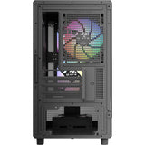 Xyz pc gear atom midi tårnhus (sort | 2x USB-A | 1x USB-C | hærdet glas)
