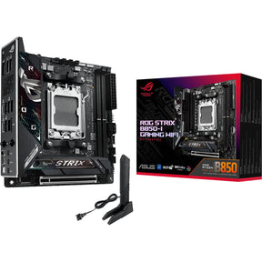 Asus ROG Strix B850-I Gaming Wi-Fi Socket AM5 bundkort (2,5 GB-LAN, Wi-Fi 7, BT, Lyd, Mini-ITX)