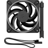 Fractal design momentum 12 rgb kabinet blæser (sort, 120 x 120 x 25 mm, pwm)