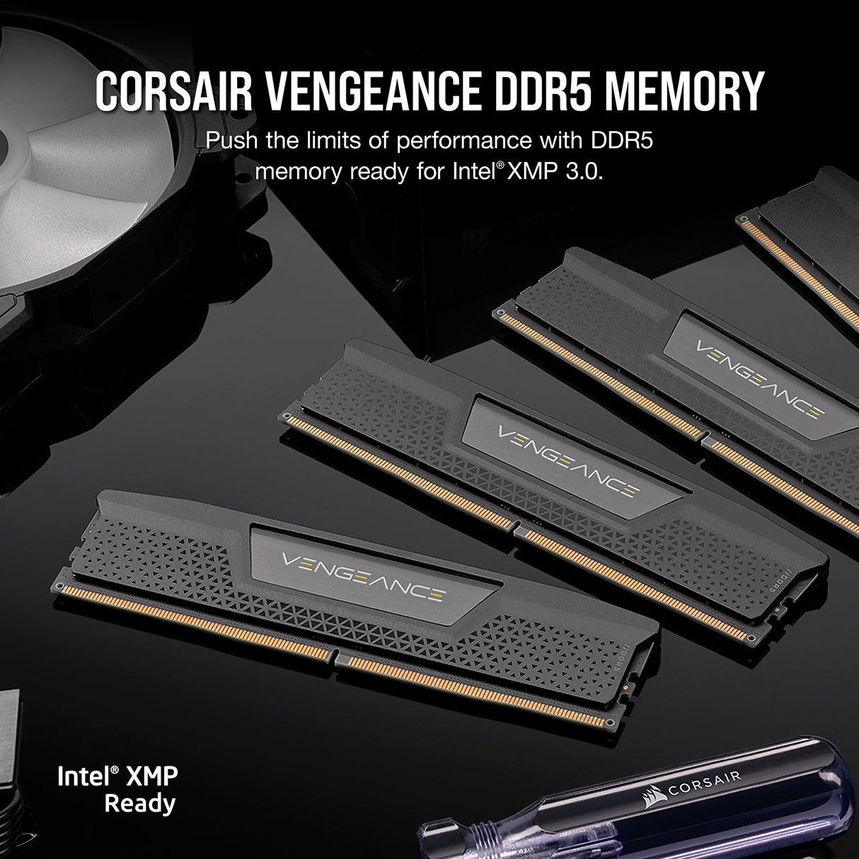 Corsair Vengeance 32 GB DDR5-6000 (2x 16 GB) RAM (sort, cmk32gx5m2b6000c30, xmp 3.0)
