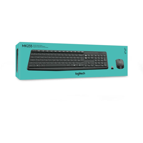 Logitech mk235 trådløst skrivebordssæt (sort, us-internationalt layout (qwerty))