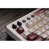 8bitdo retro mekanisk tastatur fami edition (beige, us layout (qwerty), kailh box hvid, 80% (tkl), bluetooth lavenergi, trådløs 2.4g, usb)