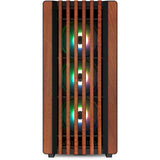 Sharkoon rebel c70m rgb midi tårnhus (sort træ farve | 2x usb-a | 1x usb-c | rgb)