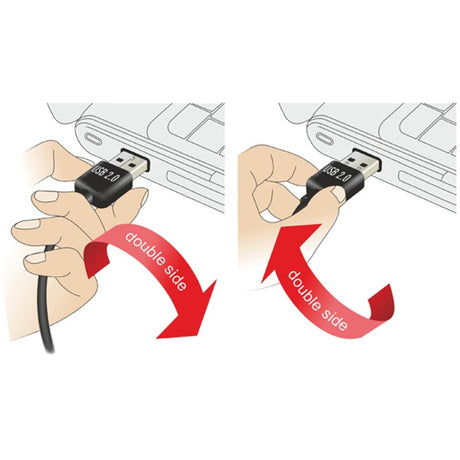 Delock easy-usb-a 2.0 han > easy-usb micro-usb-b 2.0 han-kabel (sort, 1 meter)