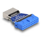 Delock USB 3.2 gen 1 adapter pin header hun til intern nøgle a hun (blå)