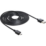 Delock easy-usb-a 2.0 han > mini USB-B 2.0 hankabel (sort, 3 meter)