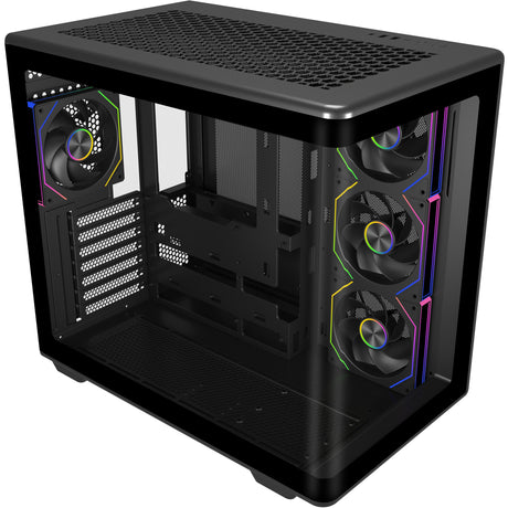 Cooler Master Elite 600 ARGB Midi Tower-hus (sort | 2x USB-A | 1x USB-C | RGB | hærdet glas)