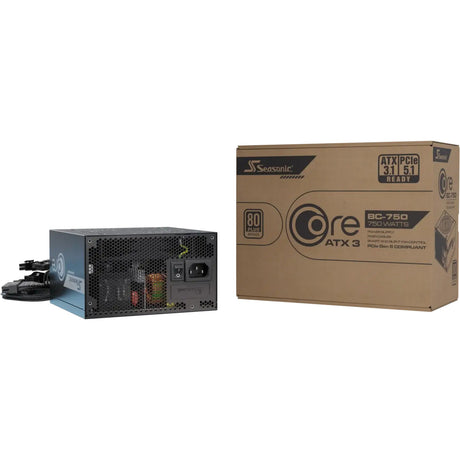 Seasonic core bc-750 atx 3.1 750 watt strømforsyning (sort, 1x 12v-2x6, 2x pcie)