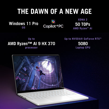 Asus Rog Zephyrus G14 Ga403um-QS024W 14 Copilot+ Gaming Laptop (Hvid | Ryzen 9 270 | RTX 5060 | 16 GB | 1 TB SSD | OLED)