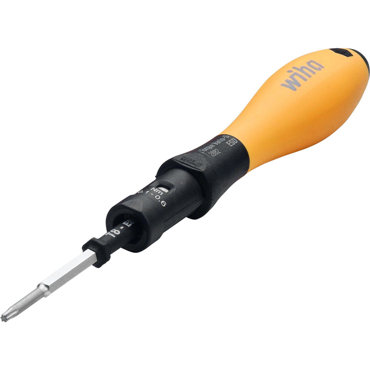 Wiha momentskruetrækker torquevario-s esd (sort gul, 0,5 - 2 nm)